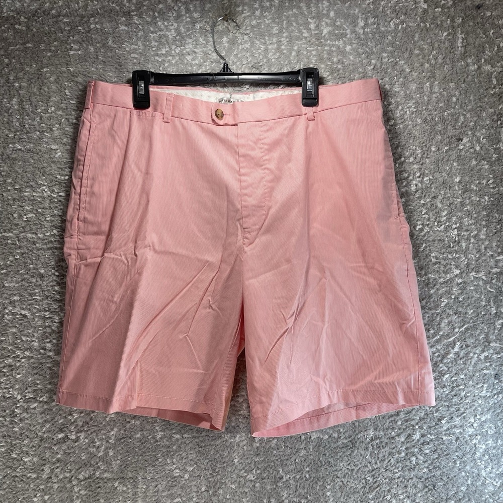 Peter Millar Golf Shorts Mens 38 Pink White Textured Seersucker Cotton Preppy